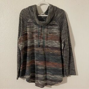 Maurices Multicolor Cowl Neck Sweater Plus Size 2